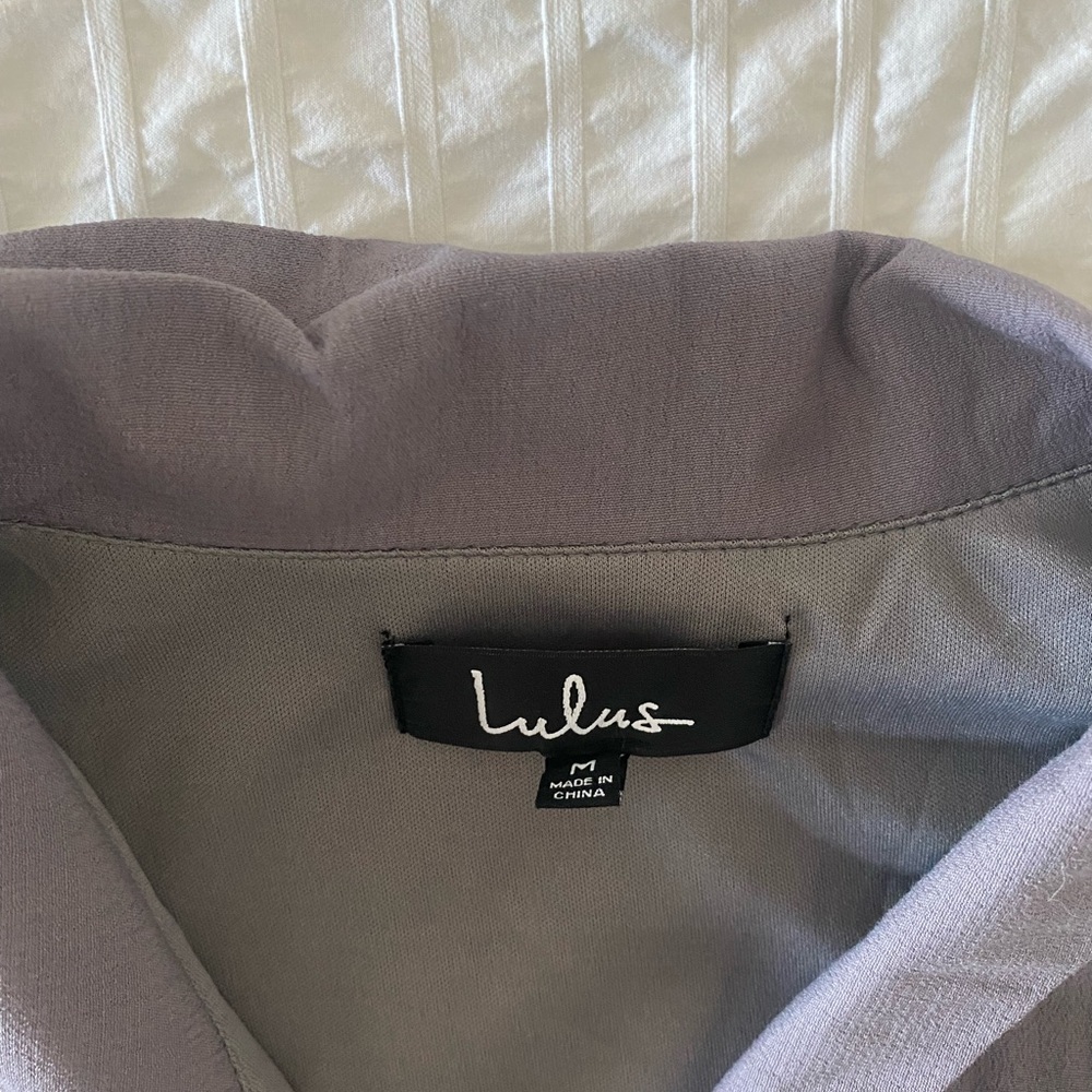 Lulus - Gray Wrap Dress - Size M